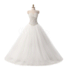Milanoo: Princess Wedding Dress Ivory Tulle Bridal Gown Pearl Lace Applique Sweetheart Strapless Bridal Dress With Train