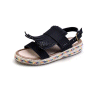 Milanoo: Women's Ankle Strap Woven Summer Sandal, Black